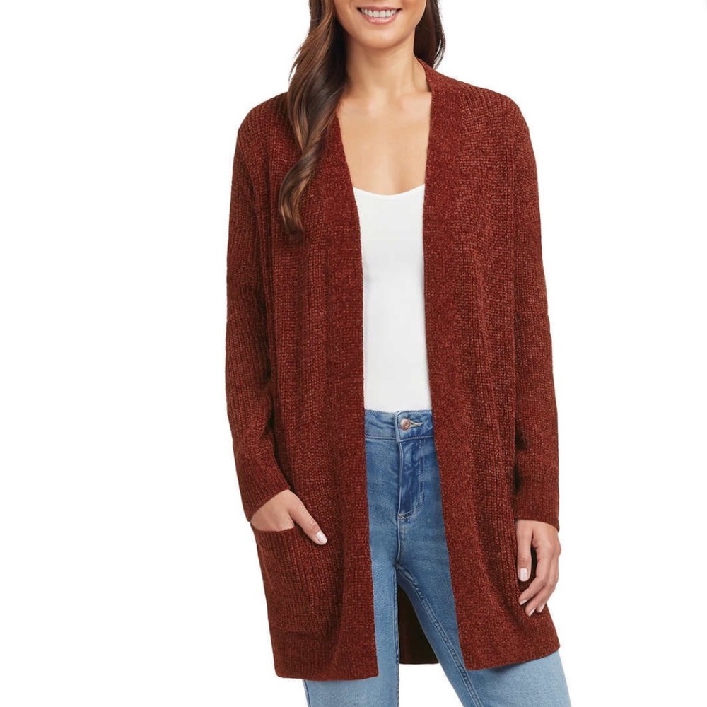 Matty M Women's Brick Open Front Cardigan/ Size X- Large